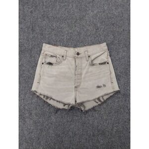 Citizens Of Humanity Shorts 27 Gray Frayed Hem Cut Off Denim Button Fly